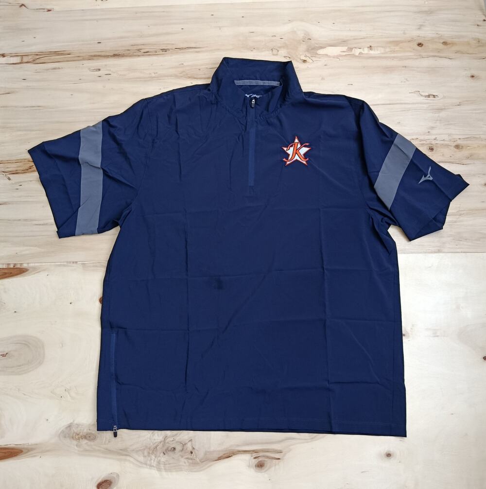 Mizuno Jacket Baseball Men’s Short Sleeve Navy Blue Size XL